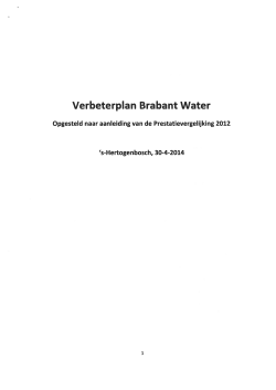 "Verbeterplan Brabant Water" PDF document