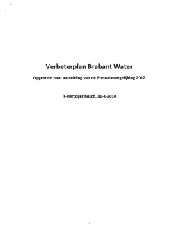 "Verbeterplan Brabant Water" PDF document