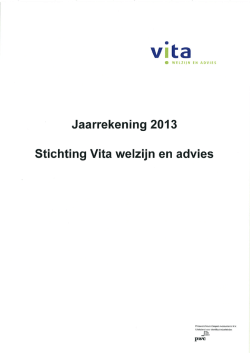jaarverslag 2013 - Vita welzijn en advies