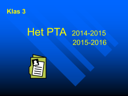 BK3 Uitleg over PTA en Examens 2014 2015