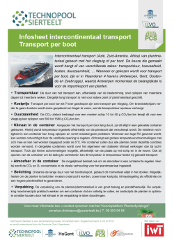 Infosheet intercontinentaal transport Transport per boot