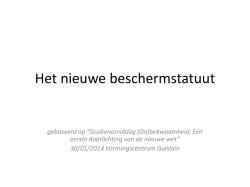 Documentatie nieuw beschermstatuut