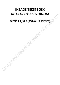Inzage tekstboek De laatste kerstboom