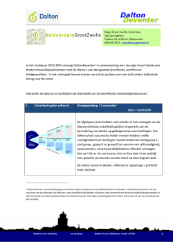 jaarplan 2014 - 2015 - Daltonregio Groot Zwolle