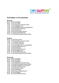 Activiteiten in het zwembad