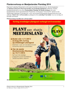 Plantenverkoop en Meetjeslandse Plantdag 2014