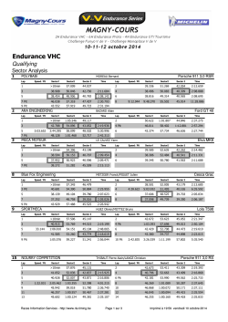 Endurance VHC - Races Information Services