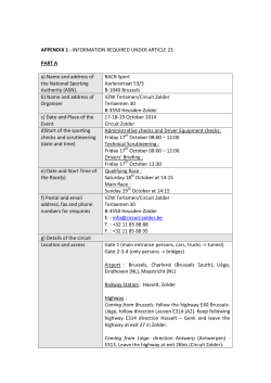 2014 Appendix 1 Blancpain Zolder - CNCS-NCSC
