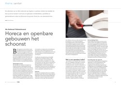 Horeca en openbare gebouwen het schoonst