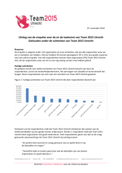 Rapport enquete PIs - Team 2015 Utrecht