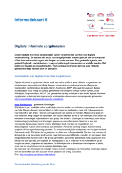 Informatiekaart 6 &ndash; digitale informele zorgdiensten