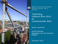 Presentatie Remco Laverman 28 januari 2014