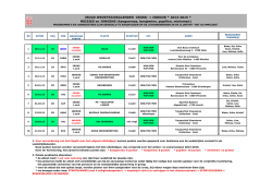 JEUGD WEDSTRIJDKALENDER CROSS- + INDOOR * 2014