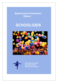 Schoolgids - Basisschool Overhoven