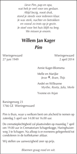 Willem Jan Kager Pim