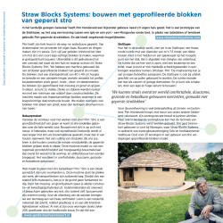 Straw Blocks Systems - Stichting Fondsbeheer Gelderland valoriseert