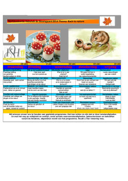 kalender herfstvakantie 2014 - Kinder Service Hotels b.v.