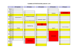 Kalender schooljaar 2014 - 2015 - ouders
