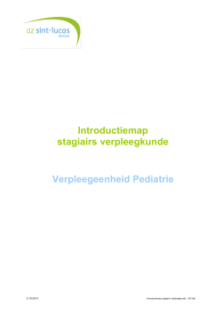 Introductiemap stagiairs verpleegkunde - VE Ped - AZ Sint