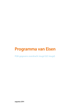 Programma van Eisen gegevensoverdracht pgb