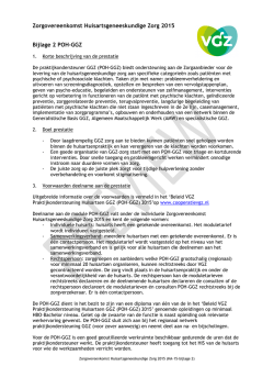 Zorgovereenkomst Huisartsgeneeskundige Zorg 2015 Bijlage 2