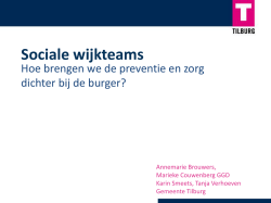 Sociale wijkteams: Hoe brengen we preventie en