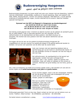G-Judo - Budo Vereniging Hoogeveen