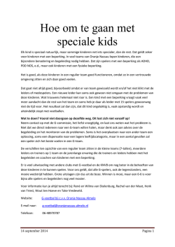 Hoe om te gaan met speciale kids