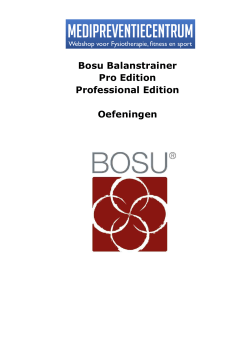 Bosu Balanstrainer Pro Edition Professional Edition Oefeningen
