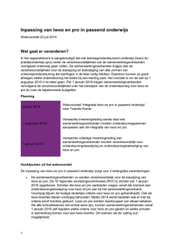 hoofdpunten wetsvoorstel Integratie lwoo en pro in - VO-raad