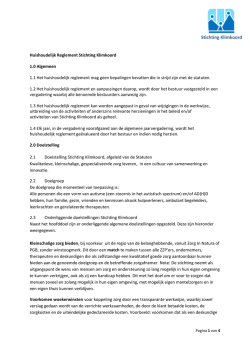 Huishoudelijk Reglement Stichting Klimkoord-V1