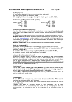 Invulinstructie Aanvraagformulier POK SAW