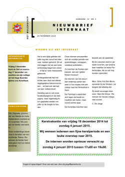 Internaat Nieuwsbrief 3