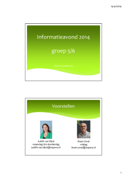 Hand-out informatieavond