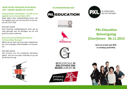PXL-Education Belevingsdag (Over)leven 06.11.2014