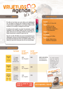 editie1&bull; 2014 1&bull; speciFIcaties 2&bull; advertising