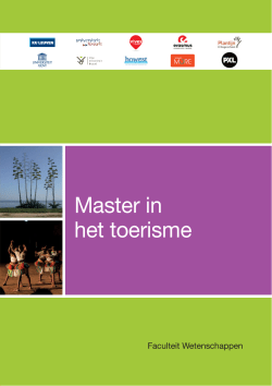 Master in het toerisme