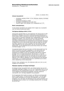 20141013 Nieuwsbrief 3 Modelovereenkomsten 2015 [PDF]