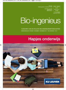 Hapjes onderwijs - Faculteit Bio-ingenieurswetenschappen