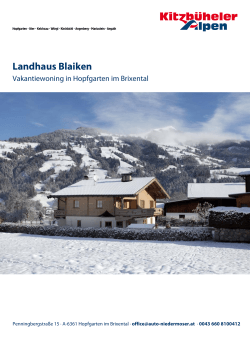 Landhaus Blaiken in Hopfgarten im Brixental