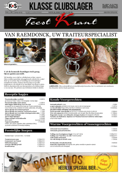 VAN RAEMDONCK, UW TRAITEURSPECIALIST