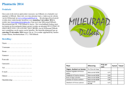 Plantactie 2014 - Milieuraad Dilbeek
