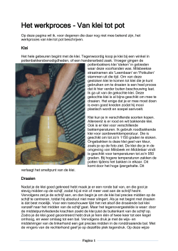 Het werkproces - Van klei tot pot - Pottenbakkerij Geert Theunissen