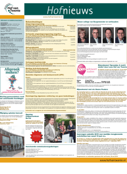 Hofnieuws 28 mei 2014 - Gemeente Hof van Twente