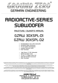 RADIOACTIVE-SERIES SUBWOOFER