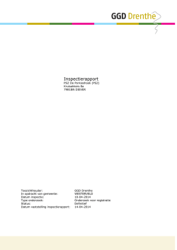 Inspectierapport - Peuterspeelzalen