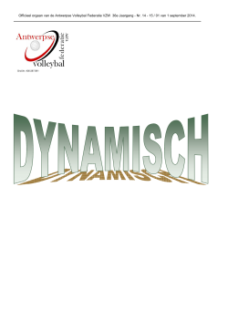 Dynamisch 01 - Antwerpse Volleybal Federatie