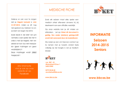 Informatie seizoen 2014-2015 seniors.pub