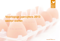 Voorlopige jaarcijfers 2013 sector eieren