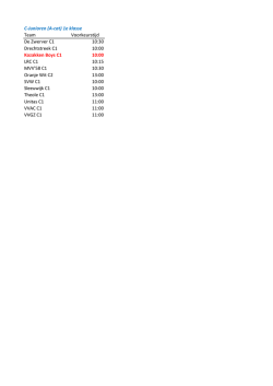 Competitieindeling Kozakken Boys C1 seizoen 2014-2015